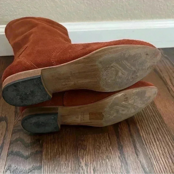 Free People Ashville Slouchy Suede Leather Ankle Boots Size 36, US 6 Rust 935296 - Picture 11 of 16